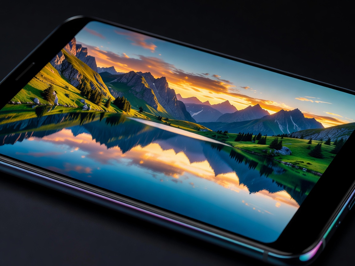 High resolution smartphone screen rendering with OLED color calibration